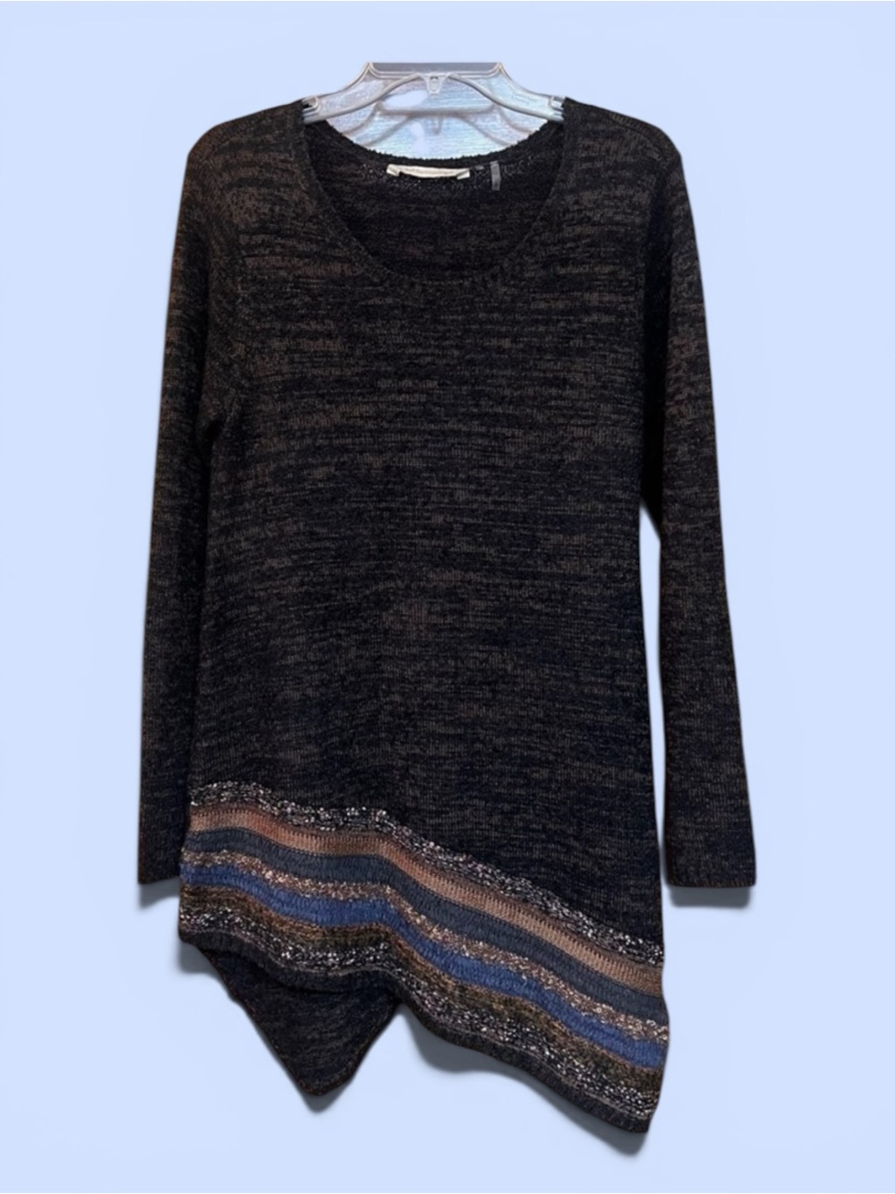 Soft Surroundings Pullover Tunic Sweater Wool Blend Sz M Chestnut EUC